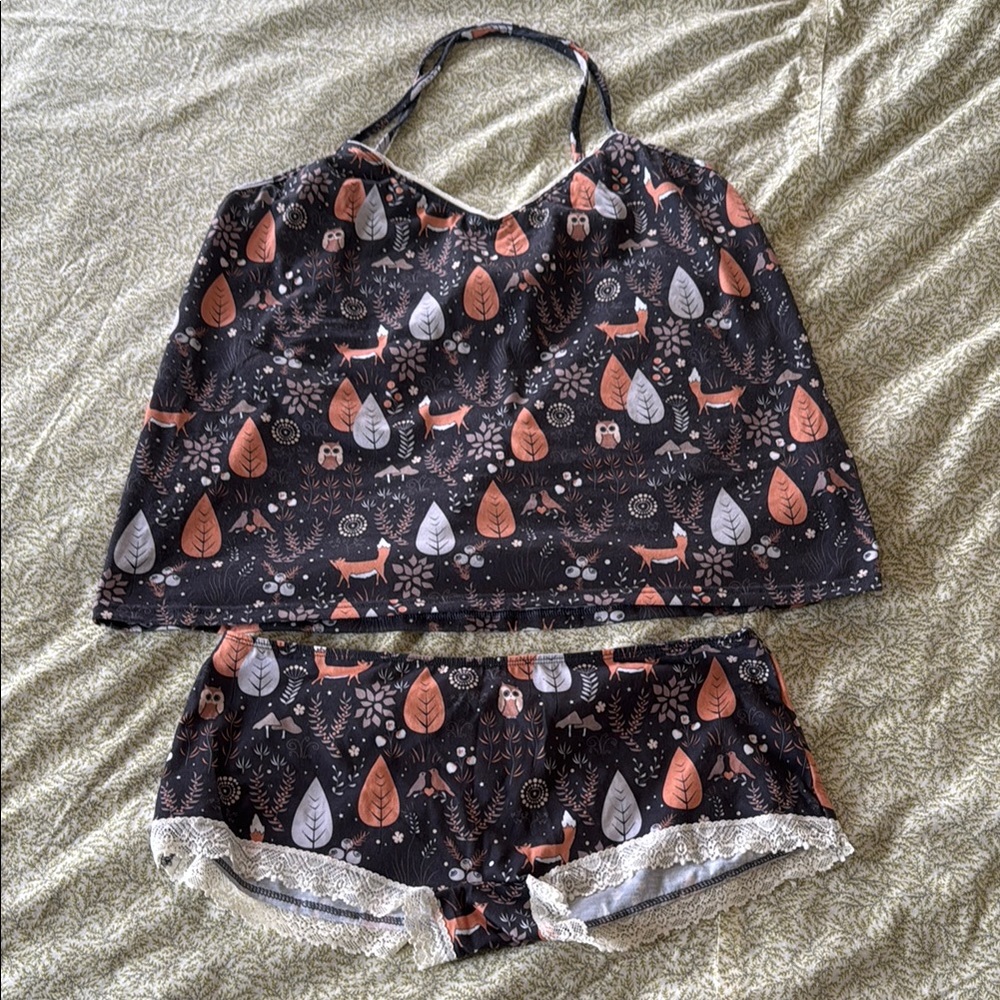 ModCloth Fox Print Pajama Set